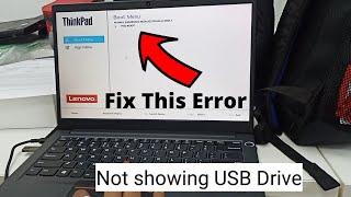 Only Showing PXE Boot on Lenovo ThinkPad Fix Not Showing Bootable USB Drive In Lenovo Laptop
