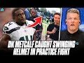 DK Metcalf Caught Swinging Helmet In Practice Fight, & He Isn't The Only One... | Pat McAfee Reacts