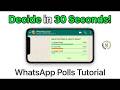 How To Make WhatsApp Polls