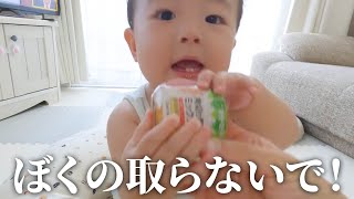 【生後8ヶ月】独占欲の強い赤ちゃんと遊びのクセがすごいママ（笑）【赤ちゃんの日常】