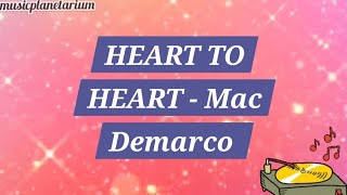 Heart to Heart - Mac Demarco (Lyrics)