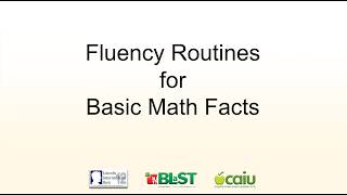 (Advanced) Fluency Routines for Basic Math Facts