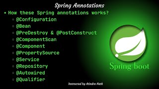 Spring Annotations for Experienced Developers #springboot #java #annotations