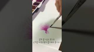 [그린그림] 수채화 꽃 호접란 그리기- 보태니컬아트 기초