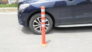 Orange / Red Flexible PU Delineator Spring Post for Traffic Management Control