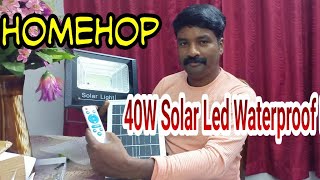 Homehop 40W Solar Light Outdoor Flood Led Waterproof  (ABS,88LED's)