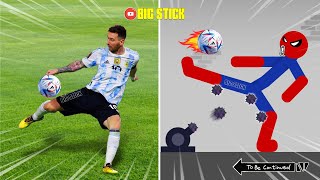 8 Min Real Football vs Stickman | Stickman Dismounting funny moments | Best Falls #80