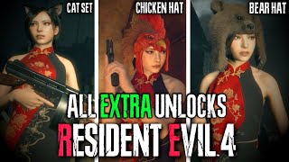 ALL EXTRA UNLOCKS in RESIDENT EVIL 4 SEPARATE WAYS DLC