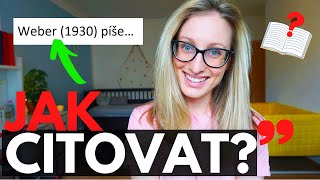 JAK CITOVAT📚 V BAKALÁŘSKÉ / SEMINÁRNÍ / DIPLOMOVÉ PRÁCI?✍ –Přímá citace a parafráze v textu ✅ Zdroje