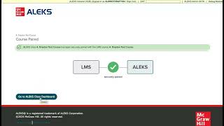 ALEKS How to Pair with the Updated D2L Experience and Gradebook Sync