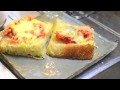 キムチピザトーストの作り方　　how to make pizza toast with kimuchi