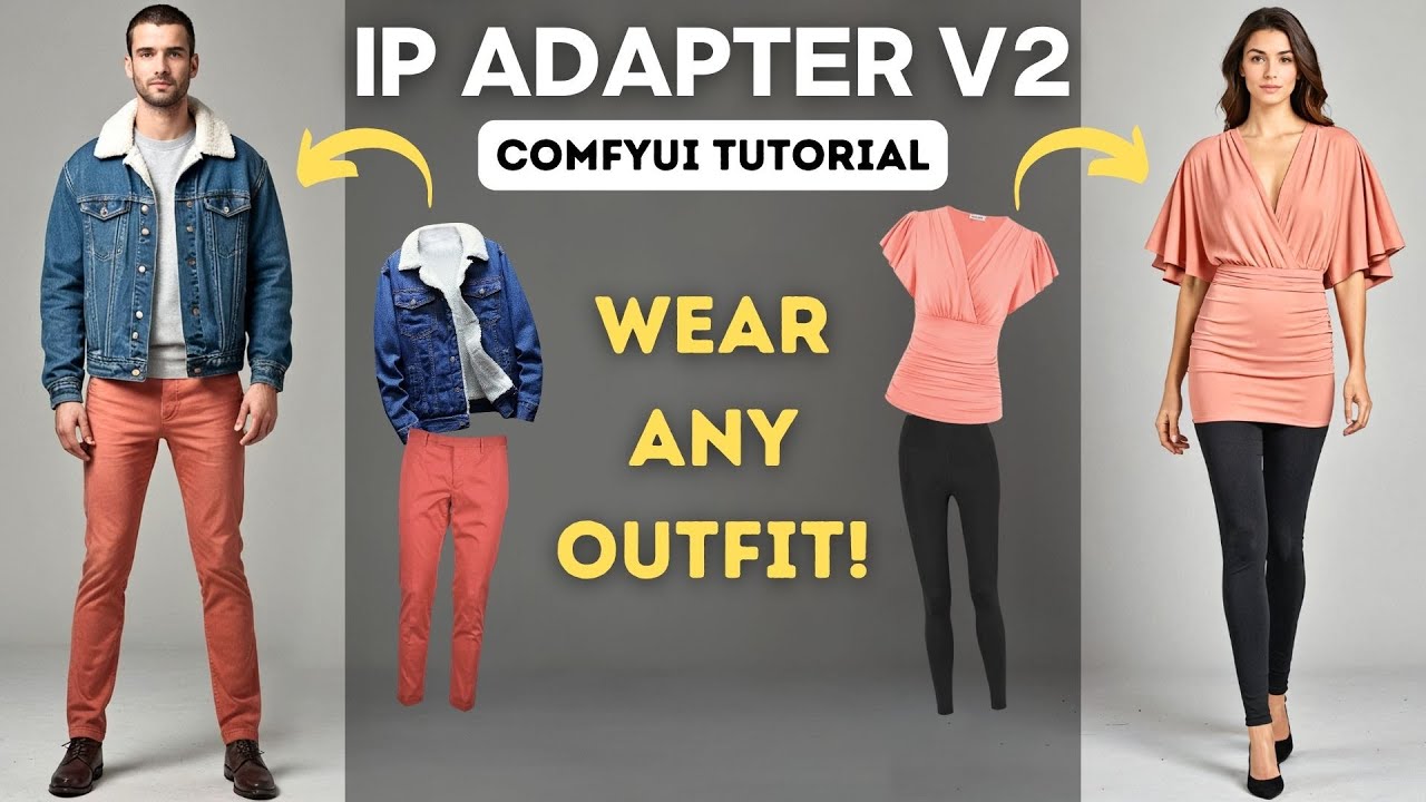 Wear Any Outfit Using Ipadapter V2 Easy Install In Comfyui Workflow