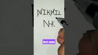 # NIKHIL name logo # Design # Next name #shorts # By Rajbir