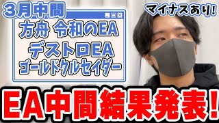 【FX自動売買】3月EA中間結果発表②　【方舟　令和のEA　デストロイEA　goldcrusader】