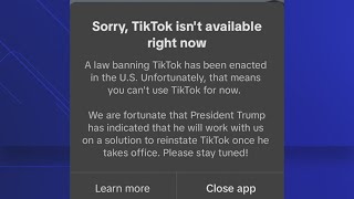 TikTok shuts down in US as ban takes effect