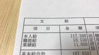 給与明細 一流企業の高額だった時の月収A