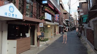 Walking in the Seongsu dong Seoul South Korea 4K ASMR | Binaural City Ambience Sounds