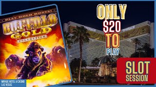 $20 In on Buffalo Gold Collection Slots 🎰 Mirage Las Vegas | #slots #casino #vegas