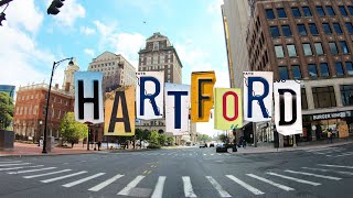 Hartford 4k - Capital of Connecticut - Driving Downtown - Connecticut, USA