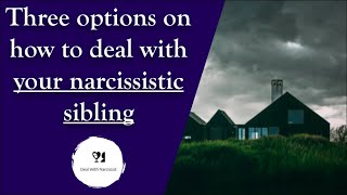 Three options on how to deal with a narcissistic sibling