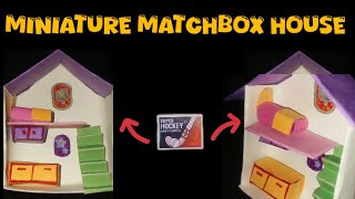 DIY miniature matchbox house with miniature accessories | Matchbox craft | Paper craft