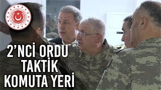 Bakan Akar ve Komutanların, 2’nci Ordu Taktik Komuta Yeri'ndeki  faaliyetlerine ilişkin görüntüler