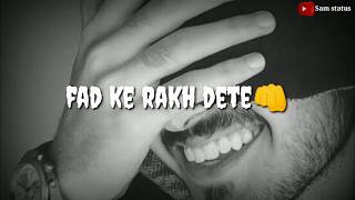 Hame to apno ne luta gairo ki to hum fad ke rakh dete attitude whatsapp status