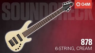 SOUNDCHECK G4M 878 6-String Bass Guitar, Cream | Gear4music Guitars