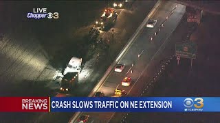 Tractor-Trailer Accident Snarls Rush Hour Traffic On Pennsylvania Turnpike