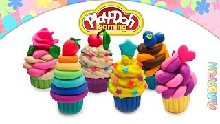Play Doh Cupcakes. Modelling Creative Ice Cream Cupcake. Play Doh Videos