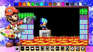 Mario Paint Creations | Sonic the Hedgehog Pixel Art