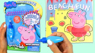Peppa Pig Color with Water Imagine Ink Coloring Book with Magic Invisible Ink Satisfying Video!