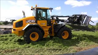 JCB silage clamp demonstration at Grassland 2018