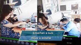 Exhiben a familia poniendo cabellos en su comida para no pagar cuenta