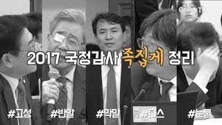 '막말, 눈물, 훈훈'... 2017 국정감사 족집게 정리