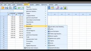 How to do simple linear regression in SPSS