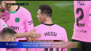 Messi Breaks Pelé's Record (644 Goals for the same Club)