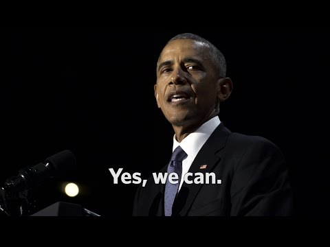 When did Obama give the Yes We Can speech?