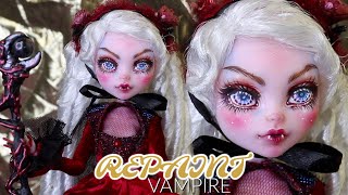 HALLOWEEN REPAINT ! Vampire OOAK Monster High Batsy Claro Custom Doll Tutorial •JackyOhhh