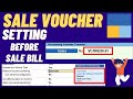 #19 Tally Prime Before creating Sales Bill |Sale Voucher Setting in Tally Prime |Before Sale Setting