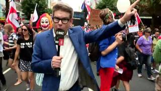 John Campbell talks to TPP protesters