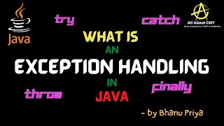 Exception Handling in Java| lec 67| Java Tutorial| Bhanupriya