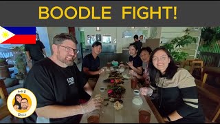 🇵🇭 My AUSTRALIAN Husband Tried BOODLE FIGHT for the First Time | #viral #trending #foodie