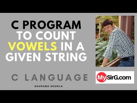 C Program to count vowels in a given string C Program to count vowels in a given string