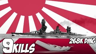 FUSO - EPIC  battle / 9 KiIls + 268k DMG - World of Warships