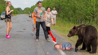 The Family Couldn't Stop Screaming When They Realized What the Bear is Doing to the Baby