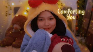 [ASMR] Step Sister Comforting You Before Sleep( pampering you, skincare, affirmation ) sleepover