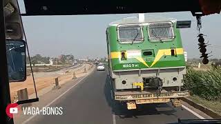 Train on road in Panagarh, Durgapur