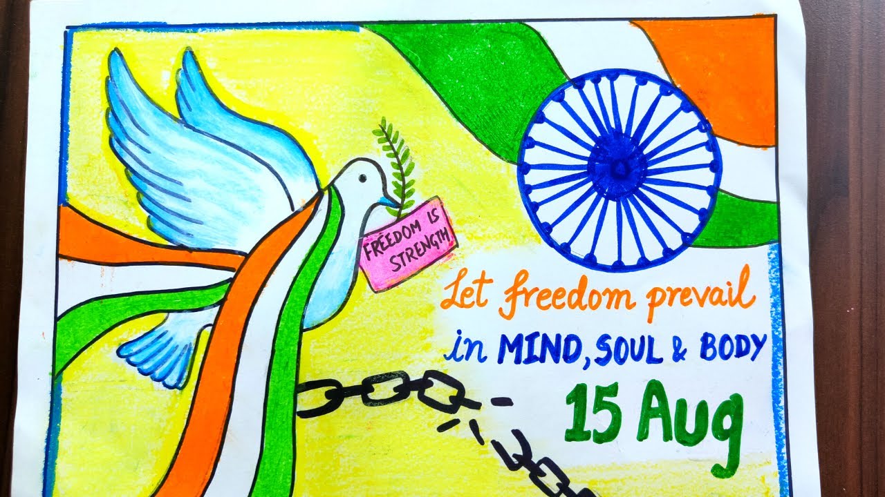 independence day ka drawing
