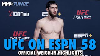 UFC on ESPN 58 Weigh-in Highlights: Featured Prelim Canceled After 3.5-Pound Miss